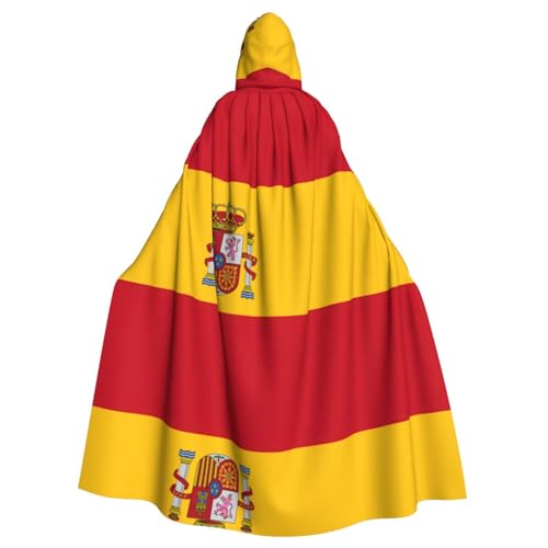 LGHDFYO Kapuzenumhang mit spanischer Flagge, Unisex, Mittelalter-Kostüm mit angenähter Kapuze LGHDFYO Kapuzenumhang mit spanischer Flagge, Unisex, Mittelalter-Kostüm mit angenähter Kapuze von LGHDFYO