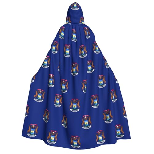 LGHDFYO Michigan State Flag Halloween Unisex Kapuzenumhang: leichte Cosplay-Oberbekleidung für Erwachsene LGHDFYO Michigan State Flag Halloween Unisex Kapuzenumhang: leichte Cosplay-Oberbekleidung für Erwachsene von LGHDFYO