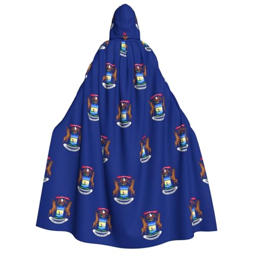 LGHDFYO Michigan State Flag Halloween Unisex Kapuzenumhang: leichte Cosplay-Oberbekleidung für Erwachsene LGHDFYO Michigan State Flag Halloween Unisex Kapuzenumhang: leichte Cosplay-Oberbekleidung für Erwachsene von LGHDFYO