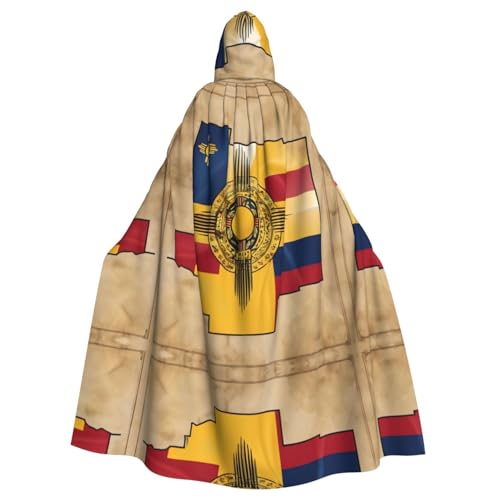 LGHDFYO New Mexico Flag Map01 Unisex Kapuzenumhang Mittelalter-Kostüm mit angenähter Kapuze LGHDFYO New Mexico Flag Map01 Unisex Kapuzenumhang Mittelalter-Kostüm mit angenähter Kapuze von LGHDFYO
