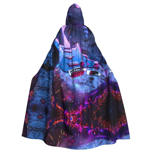 LGHDFYO Nice Guitar Unisex Kapuzenumhang für Erwachsene, Mittelalter-Kostüm mit angenähter Kapuze von LGHDFYO