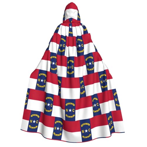LGHDFYO North Carolina Unisex Kapuzenumhang mit Bundesstaatsflagge von North Carolina: leichte Cosplay-Oberbekleidung für Erwachsene von LGHDFYO