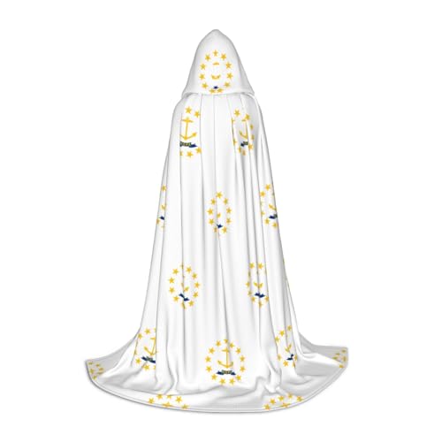 LGHDFYO Rhode Island State Flag Halloween Umhang Kapuzenumhang Cosplay Kostüm Unisex Robecloak für Halloween Karneval Party LGHDFYO Rhode Island State Flag Halloween Umhang Kapuzenumhang Cosplay Kostüm Unisex Robecloak für Halloween Karneval Party von LGHDFYO