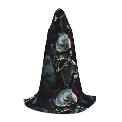 LGHDFYO Spartanischer Kriegerhelm, Halloween-Umhang, Kapuzenumhang, Cosplay-Kostüm, Unisex, Robecloak für Halloween, Karneval, Party LGHDFYO Spartanischer Kriegerhelm, Halloween-Umhang, Kapuzenumhang, Cosplay-Kostüm, Unisex, Robecloak für Halloween, Karneval, Party von LGHDFYO