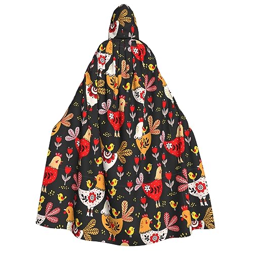 LGHDFYO Süßer Hahn-Hühner-Halloween-Umhang, Unisex, mit Kapuze, leichte Cosplay-Oberbekleidung für Erwachsene LGHDFYO Süßer Hahn-Hühner-Halloween-Umhang, Unisex, mit Kapuze, leichte Cosplay-Oberbekleidung für Erwachsene von LGHDFYO