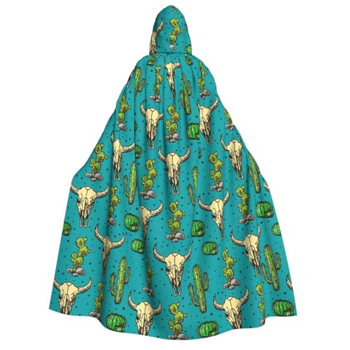 LGHDFYO Süßer Kaktus und Totenkopf des Stiers Halloween Unisex Kapuzenumhang: leichte Cosplay-Oberbekleidung für Erwachsene LGHDFYO Süßer Kaktus und Totenkopf des Stiers Halloween Unisex Kapuzenumhang: leichte Cosplay-Oberbekleidung für Erwachsene von LGHDFYO