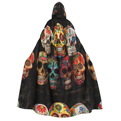 LGHDFYO Sugar Skulls Halloween Unisex Kapuzenumhang Leichte Erwachsene Cosplay Oberbekleidung LGHDFYO Sugar Skulls Halloween Unisex Kapuzenumhang Leichte Erwachsene Cosplay Oberbekleidung von LGHDFYO