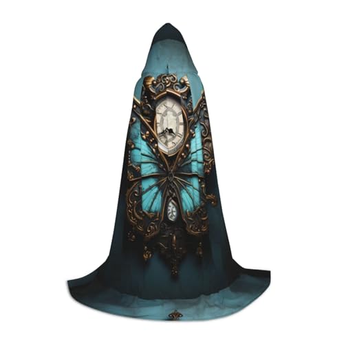 LGHDFYO Uhr Schmetterling Halloween Umhang Kapuzenumhang Cosplay Kostüm Unisex Robecloak für Halloween Karneval Party LGHDFYO Uhr Schmetterling Halloween Umhang Kapuzenumhang Cosplay Kostüm Unisex Robecloak für Halloween Karneval Party von LGHDFYO
