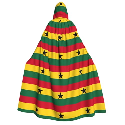 LGHDFYO Unisex Kapuzenumhang Flagge von Ghana: leichte Cosplay-Oberbekleidung für Erwachsene LGHDFYO Unisex Kapuzenumhang Flagge von Ghana: leichte Cosplay-Oberbekleidung für Erwachsene von LGHDFYO