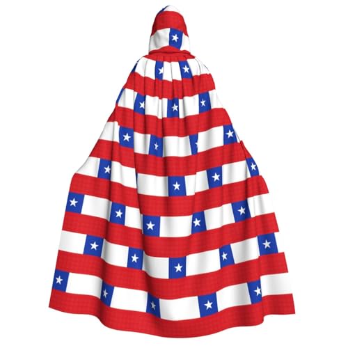 LGHDFYO Unisex Kapuzenumhang mit Flagge von Chile, leichte Cosplay-Oberbekleidung für Erwachsene von LGHDFYO