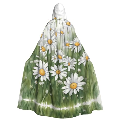 LGHDFYO Weißes Gänseblümchen-Umhang für Erwachsene, Unisex, mit Kapuze, mittelalterliches Kostüm mit angenähter Kapuze LGHDFYO Weißes Gänseblümchen-Umhang für Erwachsene, Unisex, mit Kapuze, mittelalterliches Kostüm mit angenähter Kapuze von LGHDFYO