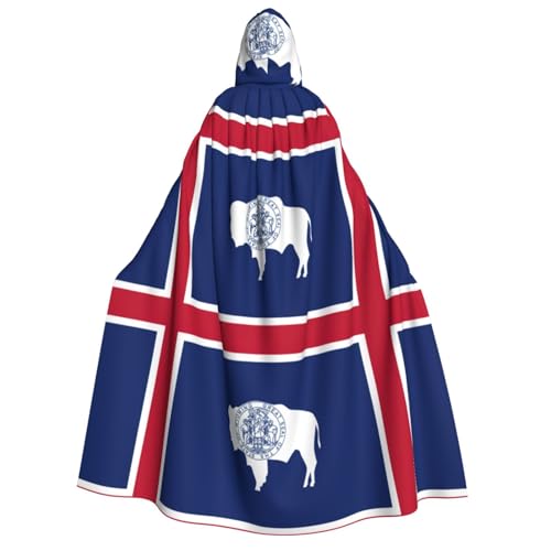 LGHDFYO Wyoming State Flag Halloween Unisex Kapuzenumhang: leichte Cosplay-Oberbekleidung für Erwachsene LGHDFYO Wyoming State Flag Halloween Unisex Kapuzenumhang: leichte Cosplay-Oberbekleidung für Erwachsene von LGHDFYO