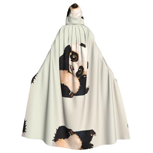Halloween Kapuzenumhang Kostüm – Unisex Erwachsene Niedlicher kleiner Panda Druck Umhang für Cosplay, Party und Themenveranstaltungen Halloween Kapuzenumhang Kostüm – Unisex Erwachsene Niedlicher kleiner Panda Druck Umhang für Cosplay, Party und Themenveranstaltungen von LGHHGY