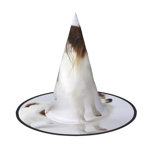 LGHHGY 1 PC Halloween Hut - Weißer Papillon Druck Hexen Dekor Party Rollenspiel Zubehör Magic Wizard Cap für Frauen Männer von LGHHGY