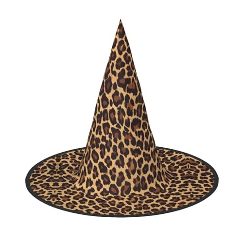LGHHGY 1PC Halloween Hut - Coole Gepard Leopard Print Hexen Dekor Party Rollenspiel Zubehör Magic Wizard Cap für Frauen Männer von LGHHGY