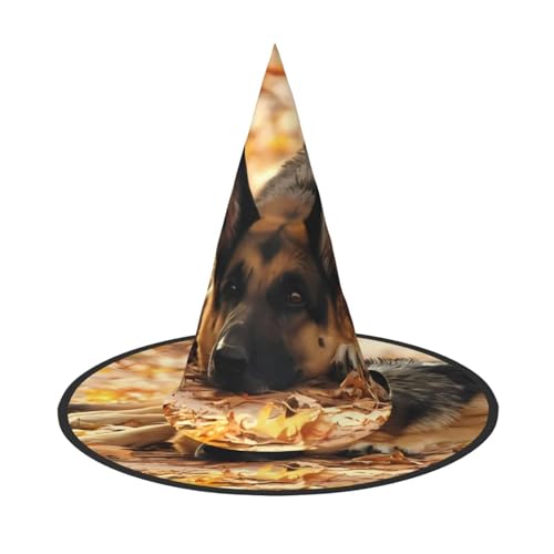 LGHHGY 1PC Halloween Hut - Deutscher Schäferhund Druck Hexen Dekor Party Rollenspiel Zubehör Magic Wizard Cap für Frauen Männer LGHHGY 1PC Halloween Hut - Deutscher Schäferhund Druck Hexen Dekor Party Rollenspiel Zubehör Magic Wizard Cap für Frauen Männer von LGHHGY