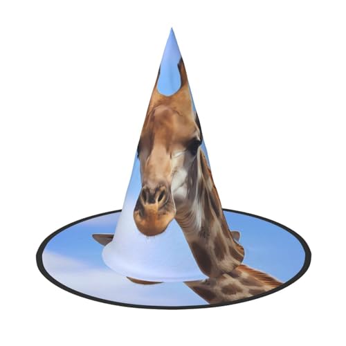 LGHHGY 1PC Halloween Hut - Giraffe Druck Hexen Dekor Party Rollenspiel Zubehör Magic Wizard Cap für Frauen Männer von LGHHGY