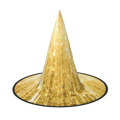 LGHHGY 1PC Halloween Hut - Gold Bling Print Hexen Dekor Party Rollenspiel Zubehör Magic Wizard Cap für Frauen Männer LGHHGY 1PC Halloween Hut - Gold Bling Print Hexen Dekor Party Rollenspiel Zubehör Magic Wizard Cap für Frauen Männer von LGHHGY