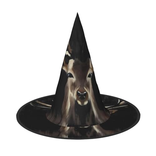 LGHHGY 1PC Halloween Hut - Hirsch Druck Hexen Dekor Party Rollenspiel Zubehör Magic Wizard Cap für Frauen Männer LGHHGY 1PC Halloween Hut - Hirsch Druck Hexen Dekor Party Rollenspiel Zubehör Magic Wizard Cap für Frauen Männer von LGHHGY