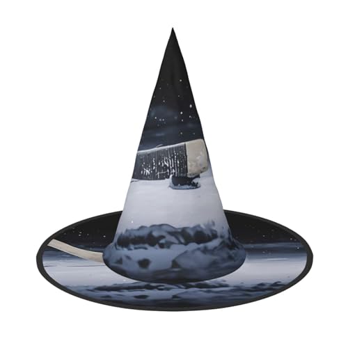 LGHHGY 1PC Halloween Hut - Hockeyschläger Druck Hexen Dekor Party Rollenspiel Zubehör Magic Wizard Cap für Frauen Männer von LGHHGY