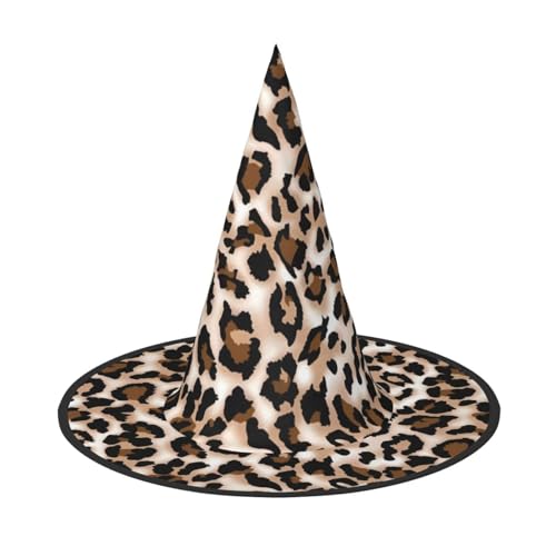 LGHHGY 1PC Halloween Hut - Leopard Print Hexen Dekor Party Rollenspiel Zubehör Magic Wizard Cap für Frauen Männer von LGHHGY