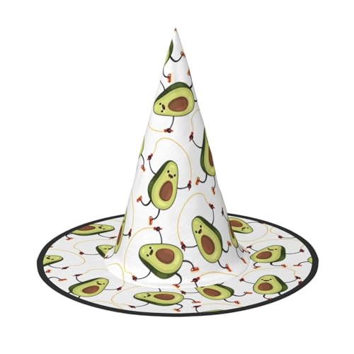 LGHHGY 1PC Halloween Hut - Lustige Cartoon Avocados Druck Hexen Dekor Party Rollenspiel Zubehör Magic Wizard Cap für Frauen Männer von LGHHGY