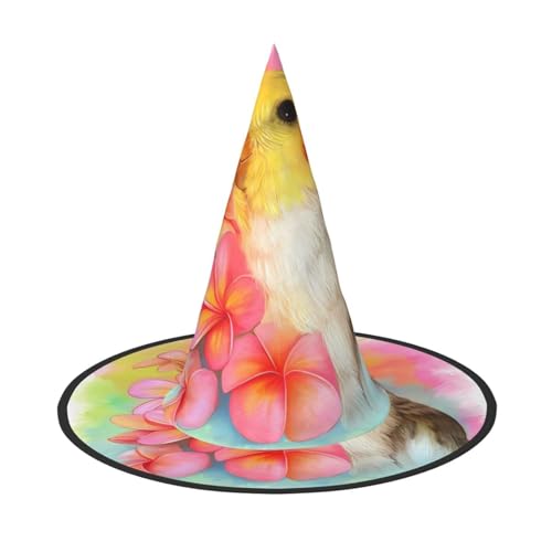LGHHGY 1PC Halloween Hut - Niedlicher Nymphensittichdruck Hexen Dekor Party Rollenspiel Zubehör Magic Wizard Cap für Frauen Männer LGHHGY 1PC Halloween Hut - Niedlicher Nymphensittichdruck Hexen Dekor Party Rollenspiel Zubehör Magic Wizard Cap für Frauen Männer von LGHHGY