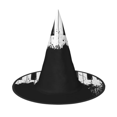 LGHHGY 1PC Halloween Hut - Piano Print Hexen Dekor Party Rollenspiel Zubehör Magic Wizard Cap für Frauen Männer LGHHGY 1PC Halloween Hut - Piano Print Hexen Dekor Party Rollenspiel Zubehör Magic Wizard Cap für Frauen Männer von LGHHGY
