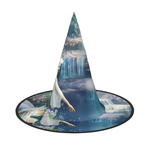 LGHHGY 1PC Halloween Hut - See Fee Druck Hexen Dekor Party Rollenspiel Zubehör Magic Wizard Cap für Frauen Männer von LGHHGY