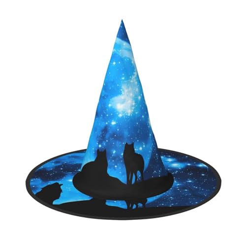LGHHGY 1PC Halloween Hut - Wolfs Druck Hexen Dekor Party Rollenspiel Zubehör Magic Wizard Cap für Frauen Männer LGHHGY 1PC Halloween Hut - Wolfs Druck Hexen Dekor Party Rollenspiel Zubehör Magic Wizard Cap für Frauen Männer von LGHHGY