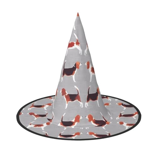 LGHHGY 2 Stück Halloween-Hut – Beagle-Muster Druck Hexen Dekor Party Rollenspiel Zubehör Magische Zauberer Kappe für Damen und Herren LGHHGY 2 Stück Halloween-Hut – Beagle-Muster Druck Hexen Dekor Party Rollenspiel Zubehör Magische Zauberer Kappe für Damen und Herren von LGHHGY