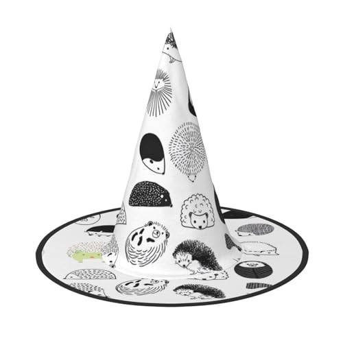 LGHHGY 2 Stück Halloween-Hut – Igel-Druck, Hexen-Dekoration, Party, Rollenspiel-Zubehör, magische Zauberer-Kappe für Damen, Herren LGHHGY 2 Stück Halloween-Hut – Igel-Druck, Hexen-Dekoration, Party, Rollenspiel-Zubehör, magische Zauberer-Kappe für Damen, Herren von LGHHGY