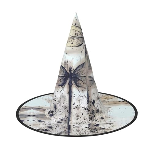 LGHHGY 2 Stück Halloween-Hut – moderner Libellen-Druck, Hexen-Dekoration, Party, Rollenspiel-Zubehör, magische Zauberer-Kappe für Damen, Herren LGHHGY 2 Stück Halloween-Hut – moderner Libellen-Druck, Hexen-Dekoration, Party, Rollenspiel-Zubehör, magische Zauberer-Kappe für Damen, Herren von LGHHGY