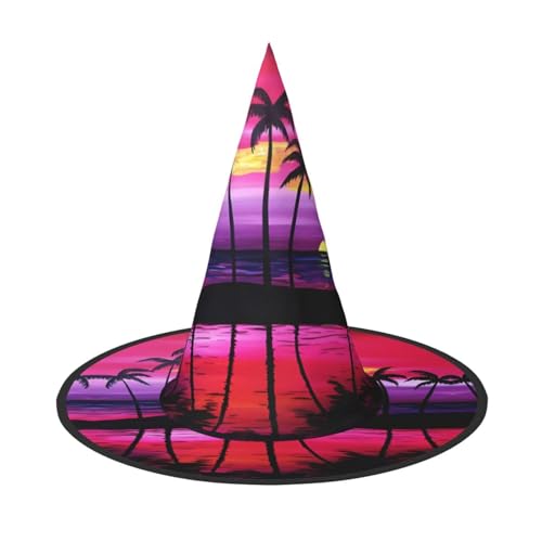 LGHHGY 2 Stück Halloween-Hut – tropische Palmen-Druck, Hexen-Dekoration, Party, Rollenspiel-Zubehör, magische Zauberer-Kappe für Damen, Herren LGHHGY 2 Stück Halloween-Hut – tropische Palmen-Druck, Hexen-Dekoration, Party, Rollenspiel-Zubehör, magische Zauberer-Kappe für Damen, Herren von LGHHGY