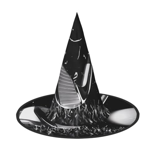 LGHHGY 3 Stück Halloween-Hut – schwarz-weiß Golf-Druck Hexen Dekor Party, Rollenspiel-Zubehör, magische Zauberer-Kappe für Damen und Herren von LGHHGY