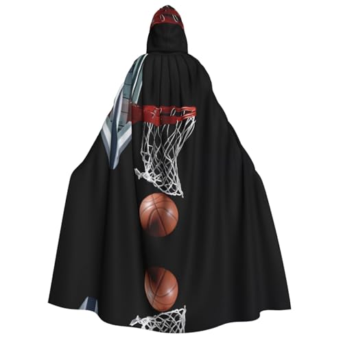 LGHHGY Halloween Basketball Print Hooded Cloak Costume - Perfect for Parties, Carnivals, Comic Exhibitions, and More von LGHHGY