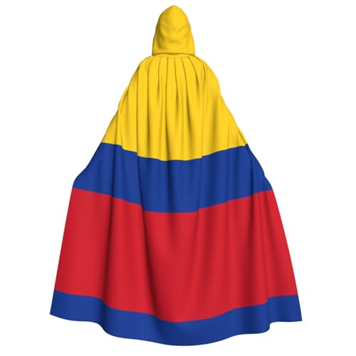 LGHHGY Halloween-Flagge von Kolumbien, Umhang mit Kapuze, perfekt für Partys, Karneval, Comic-Ausstellungen und mehr von LGHHGY