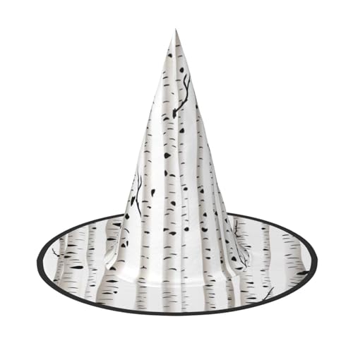 LGHHGY Halloween-Hut – Birkenbaum-Druck, Hexen-Dekoration, Party, Rollenspiel-Zubehör, magische Zauberer-Kappe für Damen, Herren, 2 Stück LGHHGY Halloween-Hut – Birkenbaum-Druck, Hexen-Dekoration, Party, Rollenspiel-Zubehör, magische Zauberer-Kappe für Damen, Herren, 2 Stück von LGHHGY