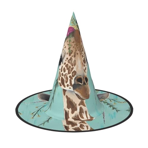 LGHHGY Halloween-Hut – Giraffe mit Blumendruck, Hexen-Dekor, Party, Rollenspiel-Zubehör, magische Zauberer-Kappe für Damen, Herren, 3 Stück LGHHGY Halloween-Hut – Giraffe mit Blumendruck, Hexen-Dekor, Party, Rollenspiel-Zubehör, magische Zauberer-Kappe für Damen, Herren, 3 Stück von LGHHGY
