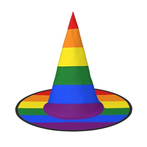 LGHHGY Halloween-Hut – Regenbogen-Druck, Hexen-Dekor-Party, Rollenspiel-Zubehör, magische Zauberer-Kappe für Damen, Herren, 2 Stück LGHHGY Halloween-Hut – Regenbogen-Druck, Hexen-Dekor-Party, Rollenspiel-Zubehör, magische Zauberer-Kappe für Damen, Herren, 2 Stück von LGHHGY