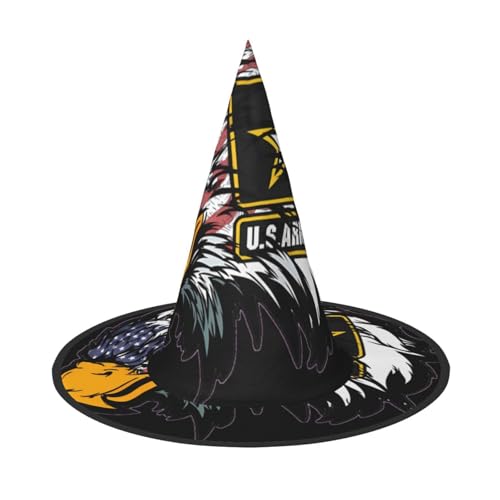 LGHHGY Halloween-Hut – US-Armee, coole amerikanische Flagge, Adler, Druck, Hexen, Dekoration, Party, Rollenspiel-Zubehör, magische Zauberer-Kappe für Damen, Herren, 2 Stück LGHHGY Halloween-Hut – US-Armee, coole amerikanische Flagge, Adler, Druck, Hexen, Dekoration, Party, Rollenspiel-Zubehör, magische Zauberer-Kappe für Damen, Herren, 2 Stück von LGHHGY