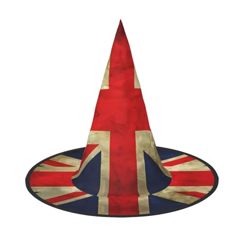 LGHHGY Halloween-Hut – Vintage-Hut mit britischer Flagge, Hexen-Dekor, Party, Rollenspiel-Zubehör, magische Zauberer-Kappe für Damen, Herren, 3 Stück von LGHHGY