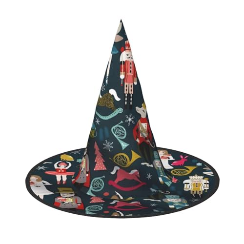 LGHHGY Halloween-Hut für Damen, Nussknacker, Ballett, Weihnachten, Tanz, Hexen, Dekoration, Party, Rollenspiel-Zubehör, magische Zauberer-Kappe für Damen, Herren, 2 Stück von LGHHGY