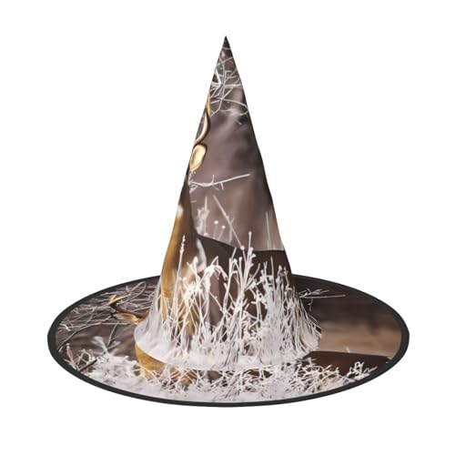 LGHHGY Halloween-Hut mit Hirsch-Druck, Hexen-Dekoration, Party, Rollenspiel-Zubehör, magische Zauberer-Kappe für Damen, Herren, 3 Stück LGHHGY Halloween-Hut mit Hirsch-Druck, Hexen-Dekoration, Party, Rollenspiel-Zubehör, magische Zauberer-Kappe für Damen, Herren, 3 Stück von LGHHGY