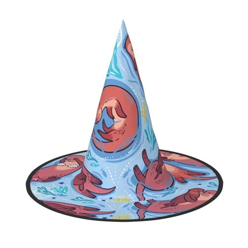 LGHHGY Halloween-Hut mit süßem braunem Otter-Druck, Hexen-Dekoration, Party, Rollenspiel-Zubehör, magische Zauberer-Kappe für Damen, Herren, 2 Stück LGHHGY Halloween-Hut mit süßem braunem Otter-Druck, Hexen-Dekoration, Party, Rollenspiel-Zubehör, magische Zauberer-Kappe für Damen, Herren, 2 Stück von LGHHGY