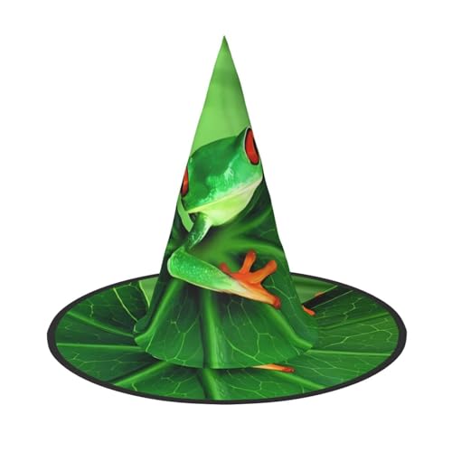 LGHHGY Halloween-Hut – niedlicher Frosch-Druck, Hexen-Dekoration, Party, Rollenspiel-Zubehör, magische Zauberer-Kappe für Damen, Herren, 3 Stück LGHHGY Halloween-Hut – niedlicher Frosch-Druck, Hexen-Dekoration, Party, Rollenspiel-Zubehör, magische Zauberer-Kappe für Damen, Herren, 3 Stück von LGHHGY