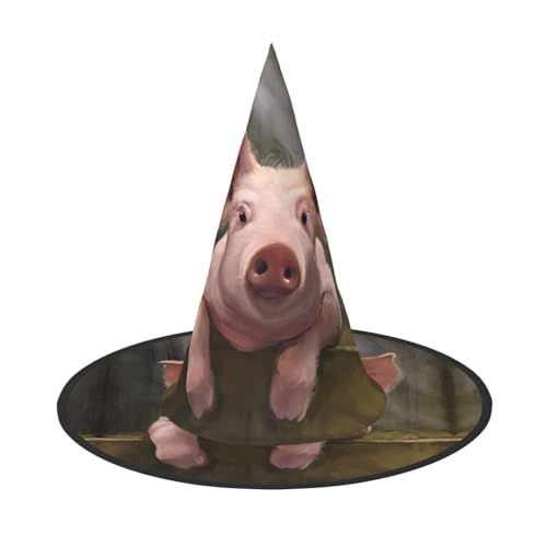 LGHHGY Halloween-Hut – niedlicher Schweine-Druck, Hexen-Dekoration, Party, Rollenspiel-Zubehör, magische Zauberer-Kappe für Damen, Herren, 3 Stück LGHHGY Halloween-Hut – niedlicher Schweine-Druck, Hexen-Dekoration, Party, Rollenspiel-Zubehör, magische Zauberer-Kappe für Damen, Herren, 3 Stück von LGHHGY