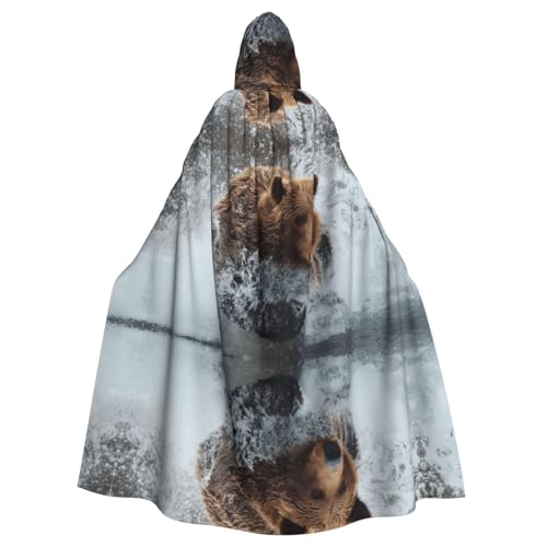 LGHHGY Halloween Kapuzenumhang Kostüm – Unisex Erwachsene Bär laufender Druck Umhang für Cosplay, Party und Themenveranstaltungen LGHHGY Halloween Kapuzenumhang Kostüm – Unisex Erwachsene Bär laufender Druck Umhang für Cosplay, Party und Themenveranstaltungen von LGHHGY