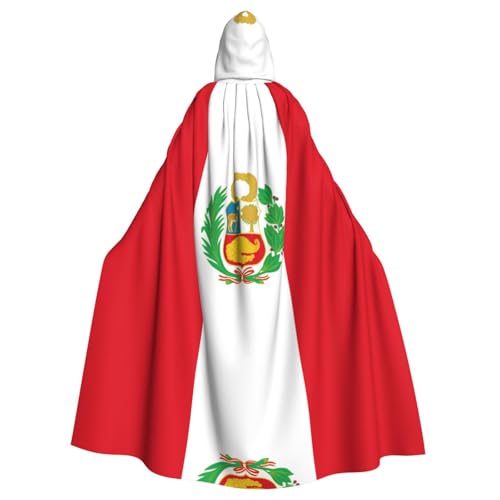 LGHHGY Halloween Kapuzenumhang Kostüm – Unisex Erwachsene Flagge von Peru Druck Umhang für Cosplay, Party und Themenveranstaltungen LGHHGY Halloween Kapuzenumhang Kostüm – Unisex Erwachsene Flagge von Peru Druck Umhang für Cosplay, Party und Themenveranstaltungen von LGHHGY