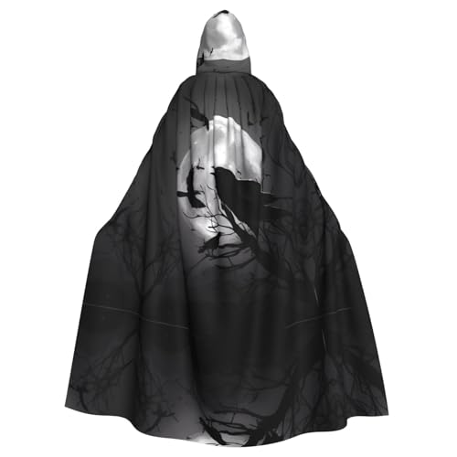 LGHHGY Halloween Kapuzenumhang Kostüm – Unisex Erwachsene Krähenvögel Druck Umhang für Cosplay, Party und Themenveranstaltungen LGHHGY Halloween Kapuzenumhang Kostüm – Unisex Erwachsene Krähenvögel Druck Umhang für Cosplay, Party und Themenveranstaltungen von LGHHGY